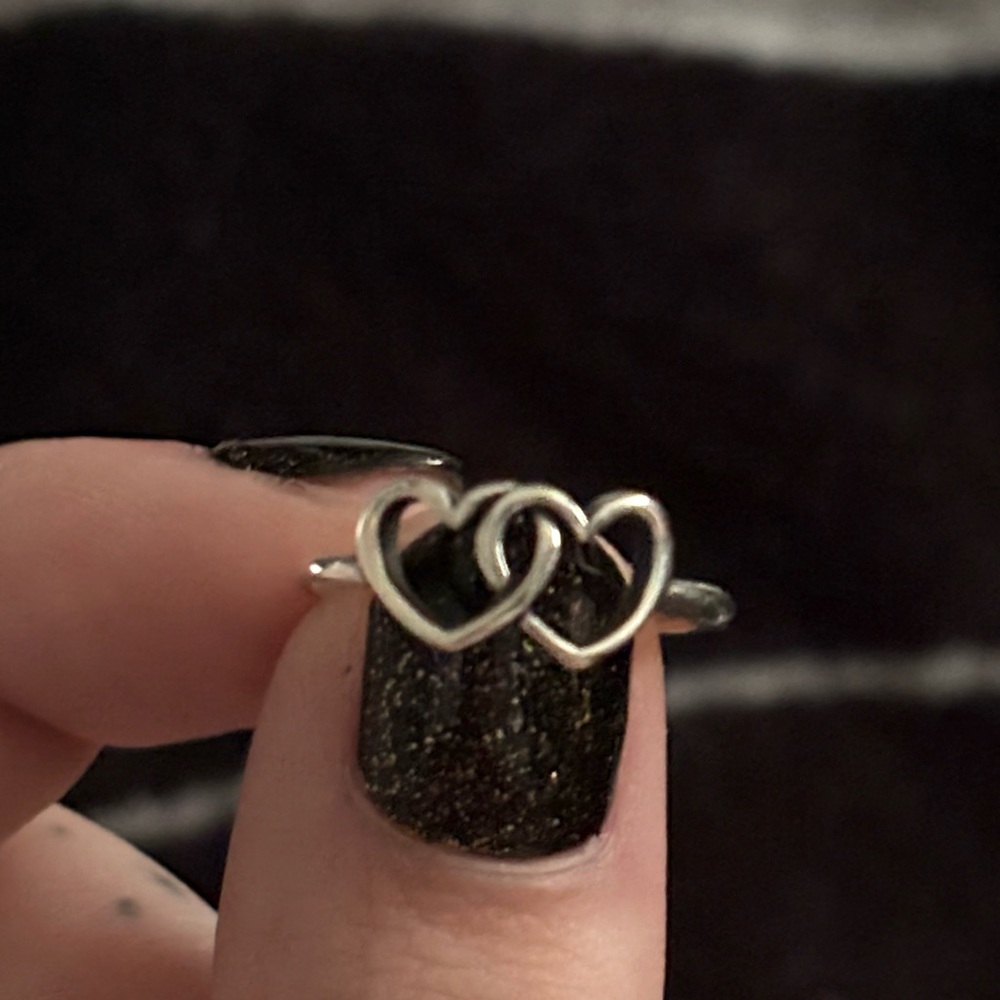 [James Avery] Two Hearts Together Ring, size 5.5